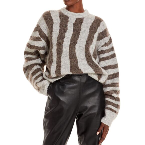 REMAIN Birger Christensen Cami Striped Knit Wool Blend...